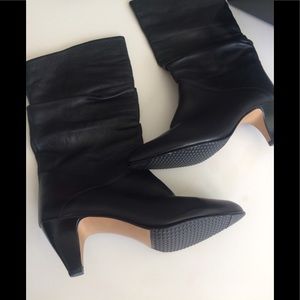 genuine leather mid-calf boots